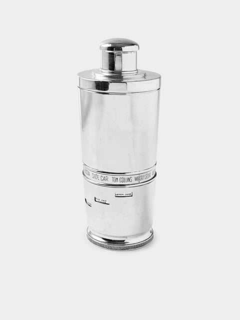 Antique and Vintage - 1940s Malabo Solid Silver Cocktail Shaker - Silver - ABASK - 