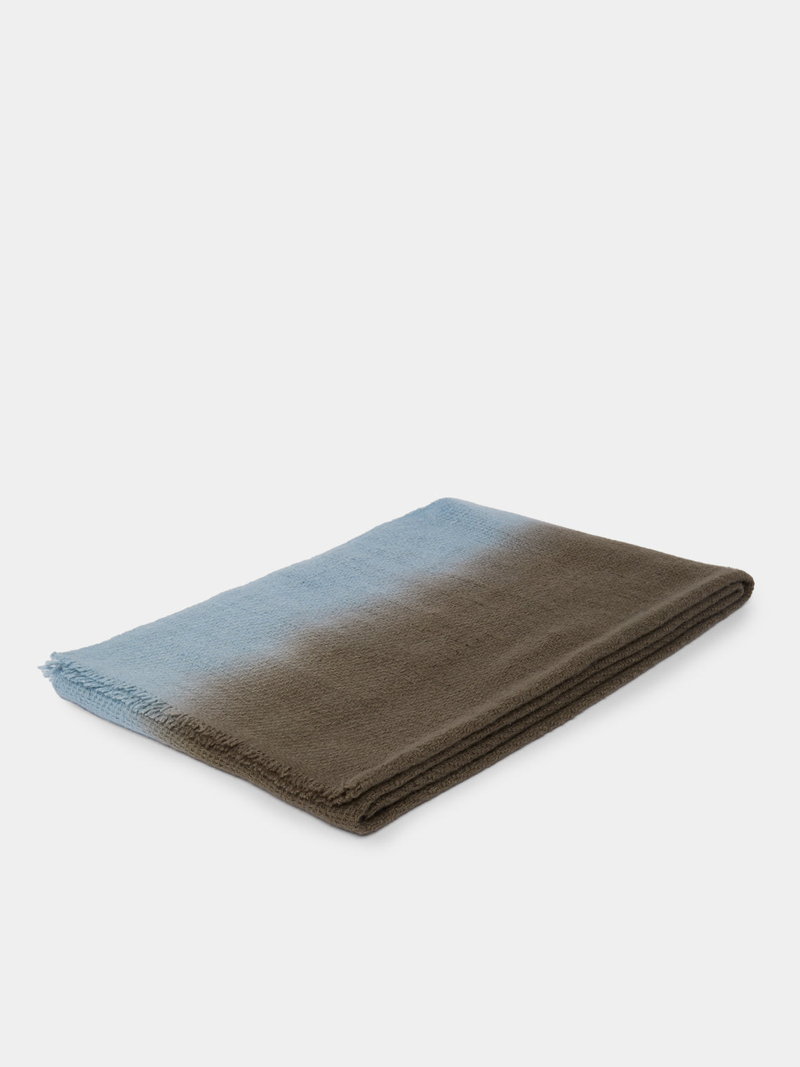 Me & K - Cashmere Ombré-Border Scarf | One Size - Gray - ABASK