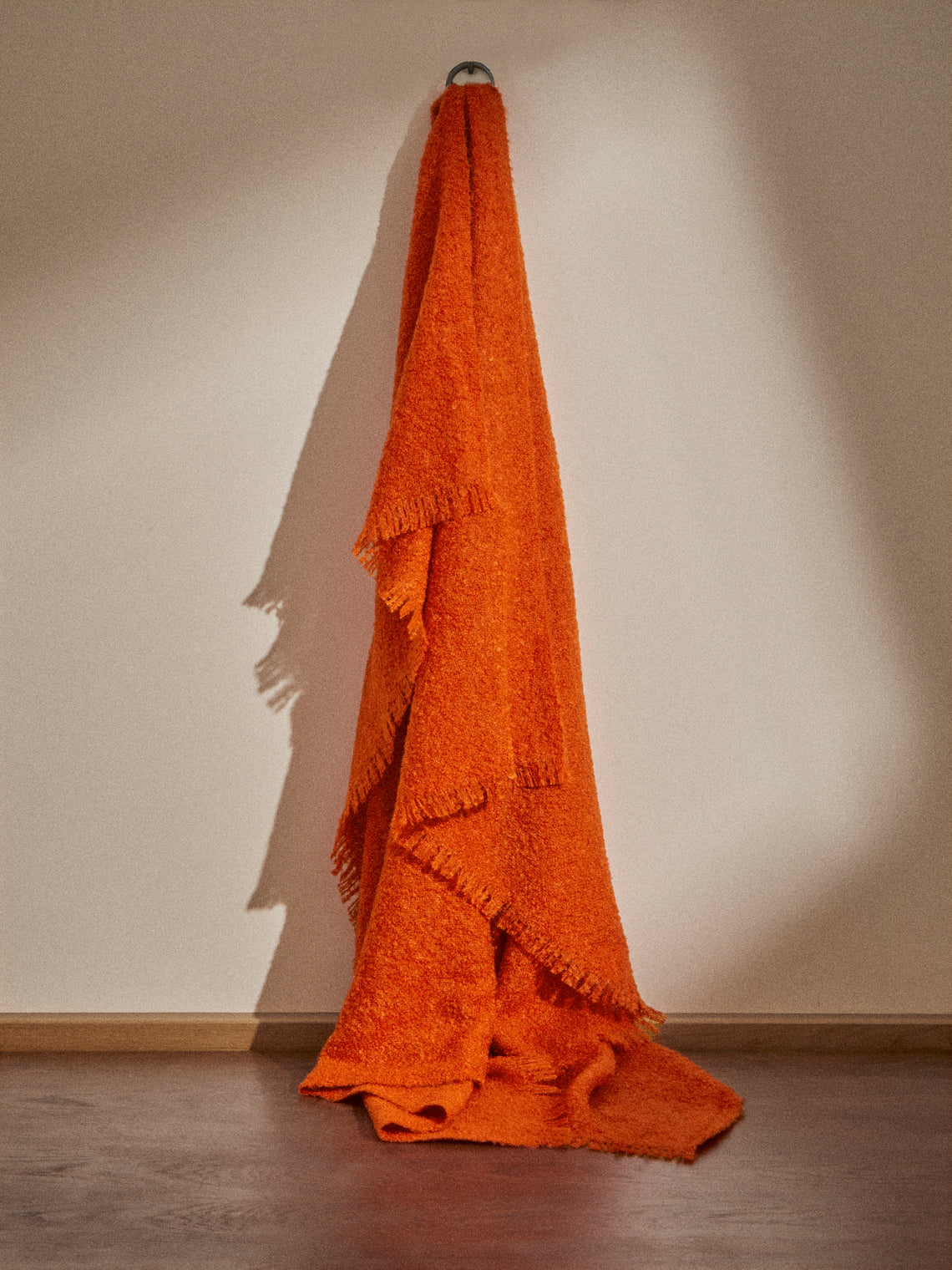 Brun de Vian-Tiran - Cirrus Handwoven Mohair Throw (71in/1.8m) - Orange - ABASK