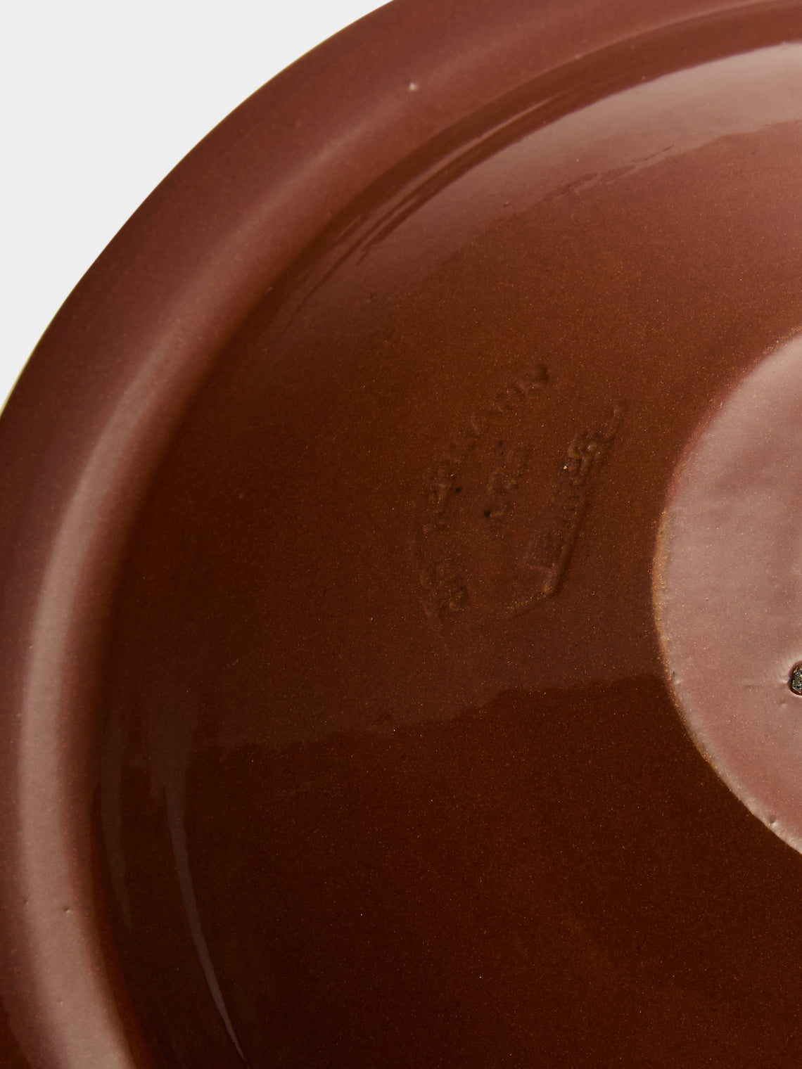 Poterie d’Évires - Flowers Hand-Painted Ceramic Serving Bowl - Light brown - ABASK