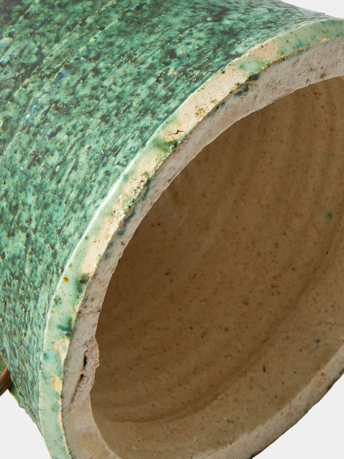 Antique and Vintage - 1960s Georges Pelletier Ceramic Table Lamp - Green - ABASK