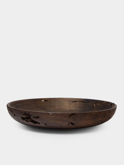 Thursday Furniture - Hand-Turned Iron-Mordant Persimmon Bowl - Dark Brown - ABASK - 