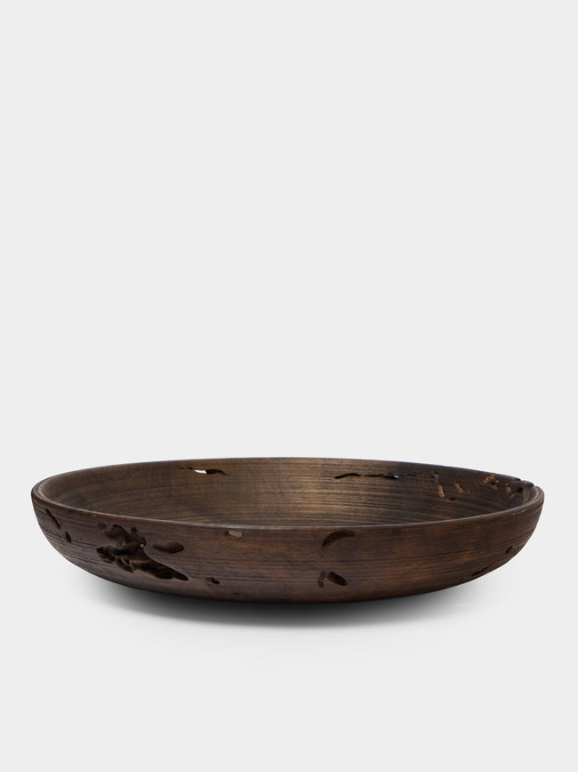 Thursday Furniture - Hand-Turned Iron-Mordant Persimmon Bowl - Dark Brown - ABASK - 
