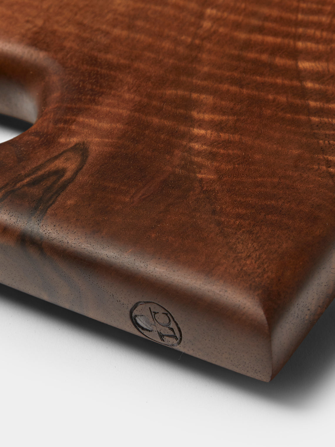 Lucas Castex - Hand-Carved Wood Serving Board with Leather Handles - Brown - ABASK