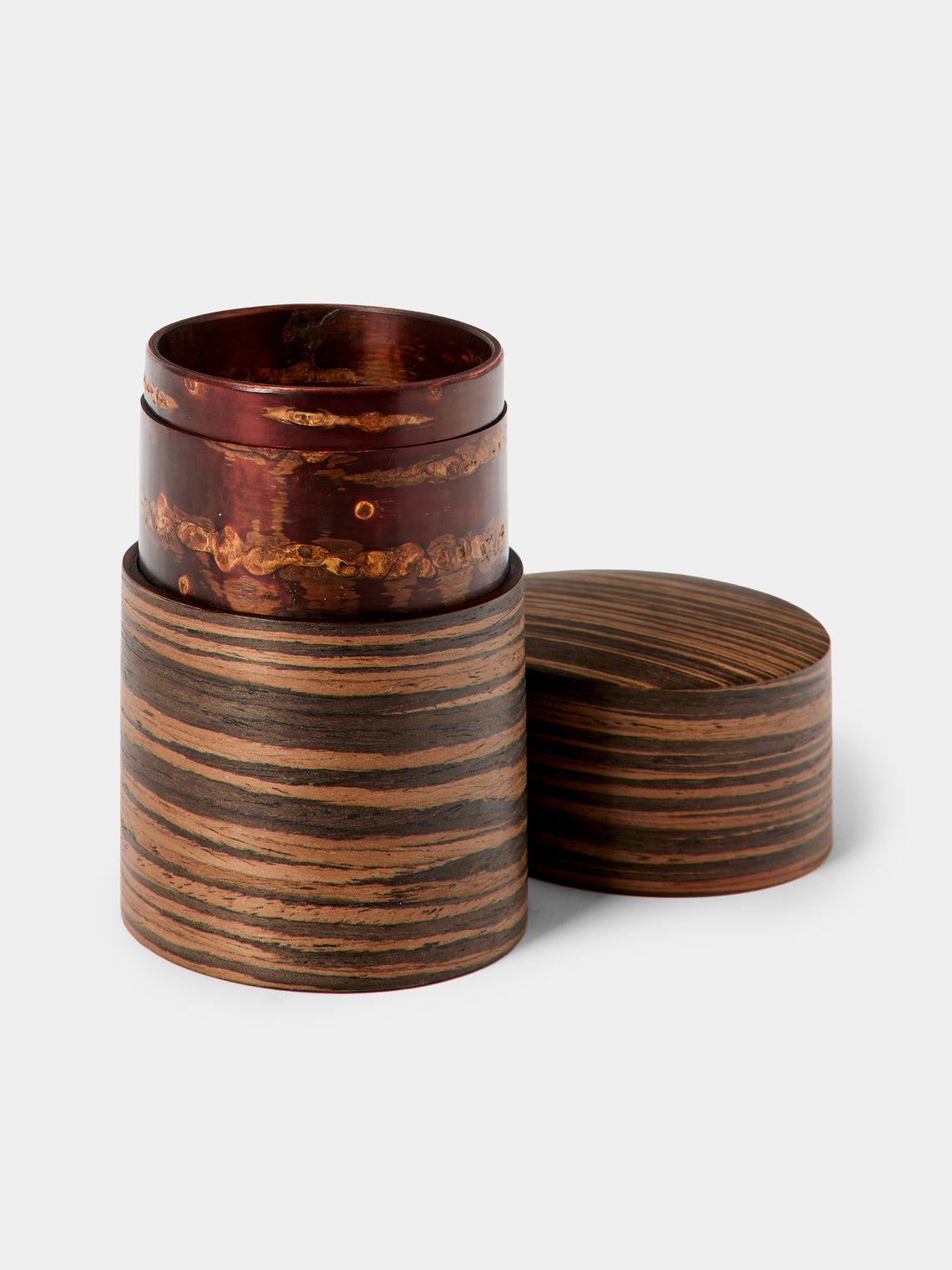 Denshiro - Signature Beeswax-Finish Cherry Bark Tea Canister - Brown - ABASK
