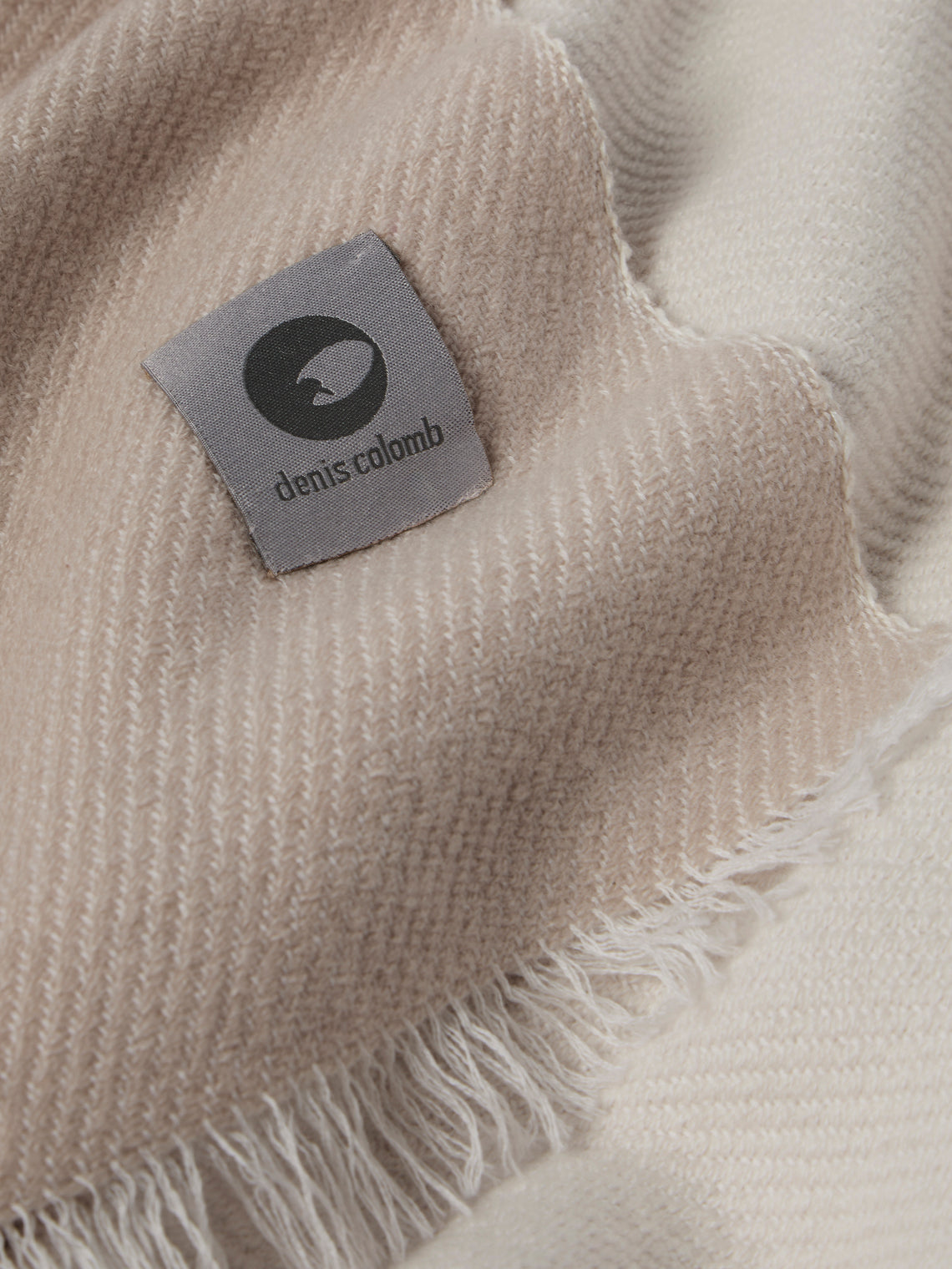 Denis Colomb - Cashmere Reversible Bed Blanket (110in/2.8m) - White - ABASK