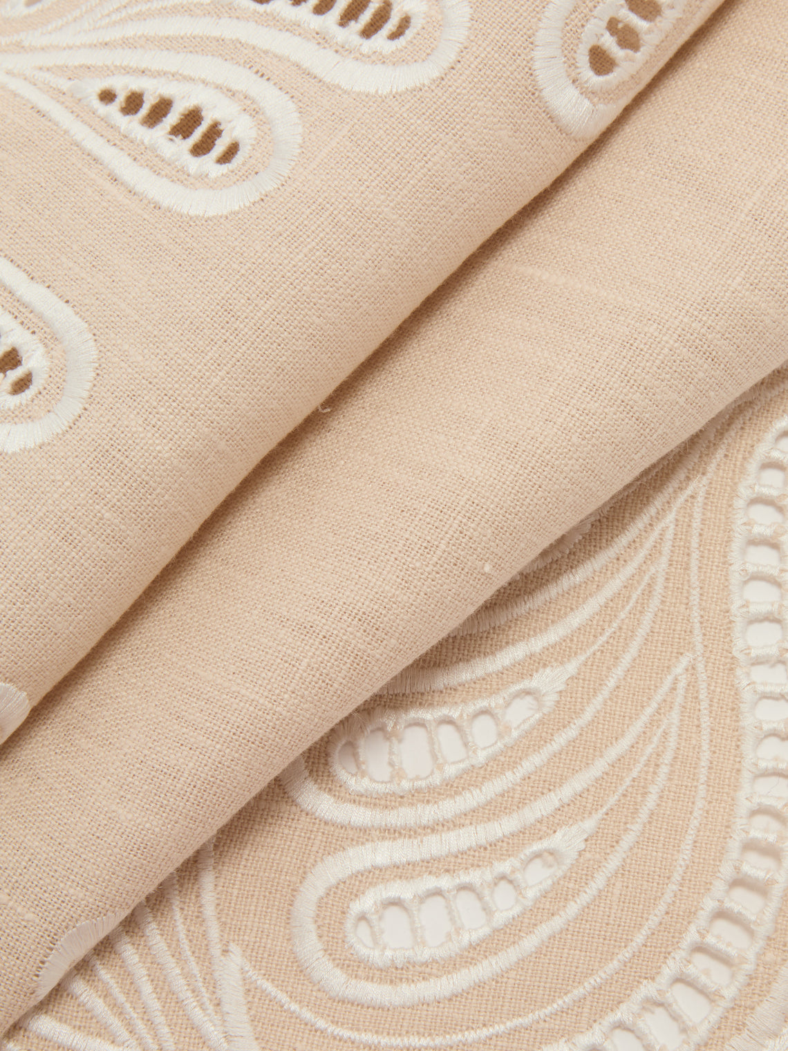 Borgo delle Tovaglie - Tecla Embroidered Linen Placemats (Set of 4) - Natural - ABASK