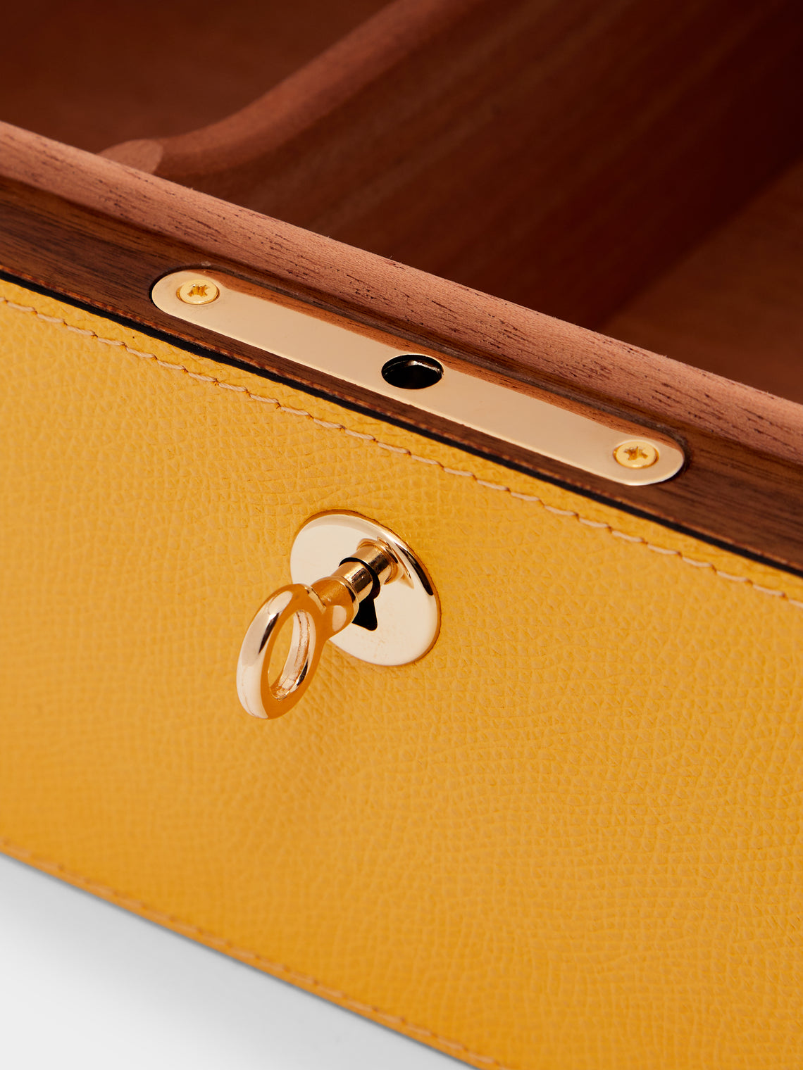 Giobagnara - Santiago Leather Large Humidor Case (80 Cigars) - Yellow - ABASK