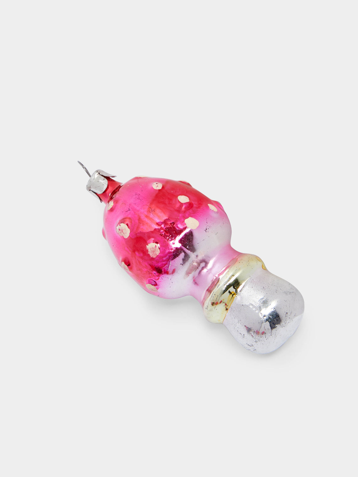 Antique and Vintage - 1950s Mushrooms Glass Large Tree Decorations (Set of 6) -  - ABASK