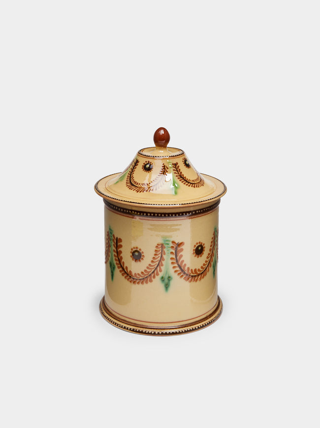 Poterie d’Évires - Flowers Hand-Painted Ceramic Small Jar -  - ABASK - 