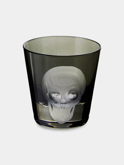 Artel - Cabinet of Curiosities Hand-Engraved Crystal Shot Glasses – 2.5oz/70ml (Set of 4) - Green - ABASK