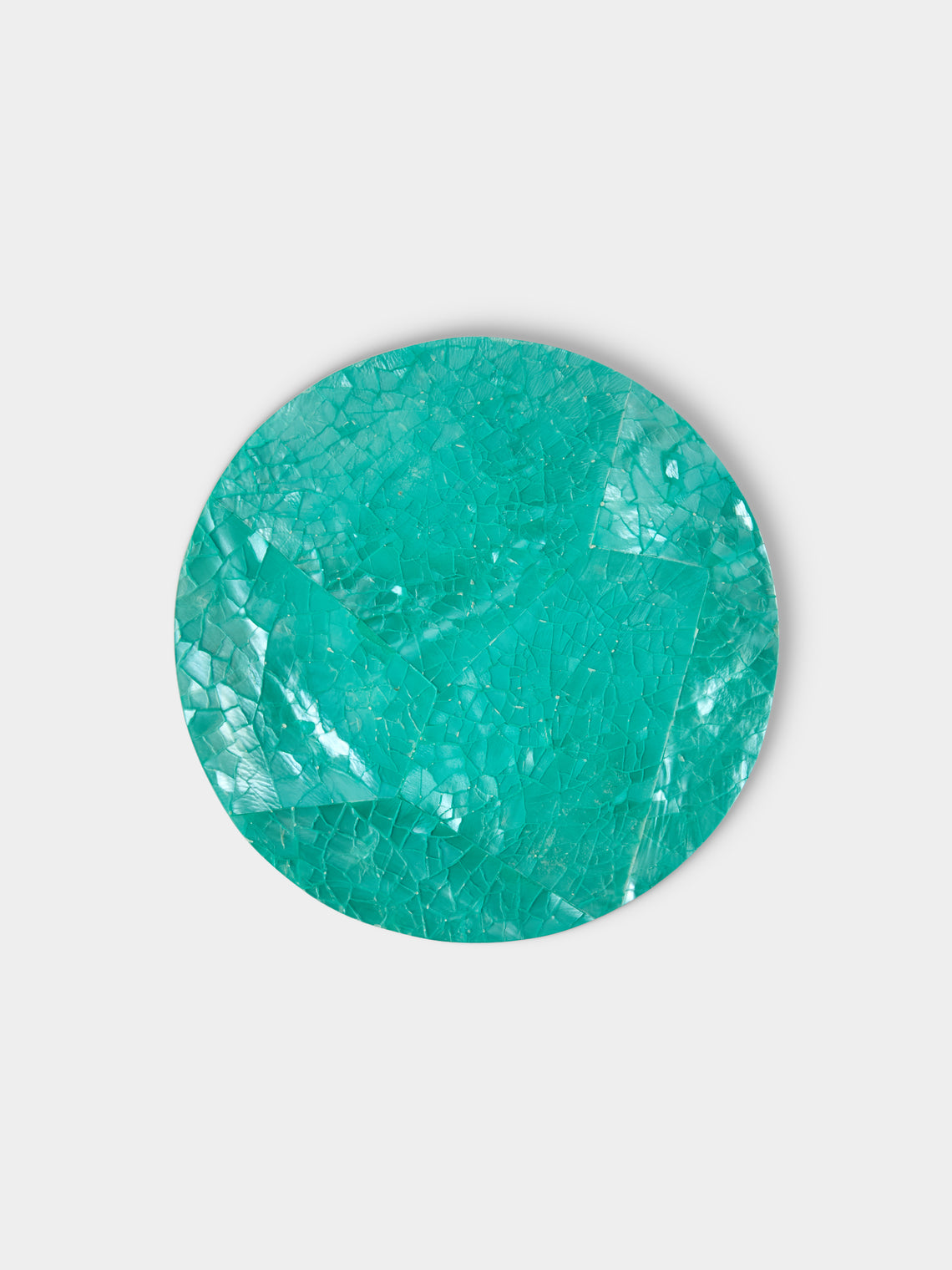 Objet Luxe - Mother-of-Pearl Coasters (Set of 6) - Blue - ABASK