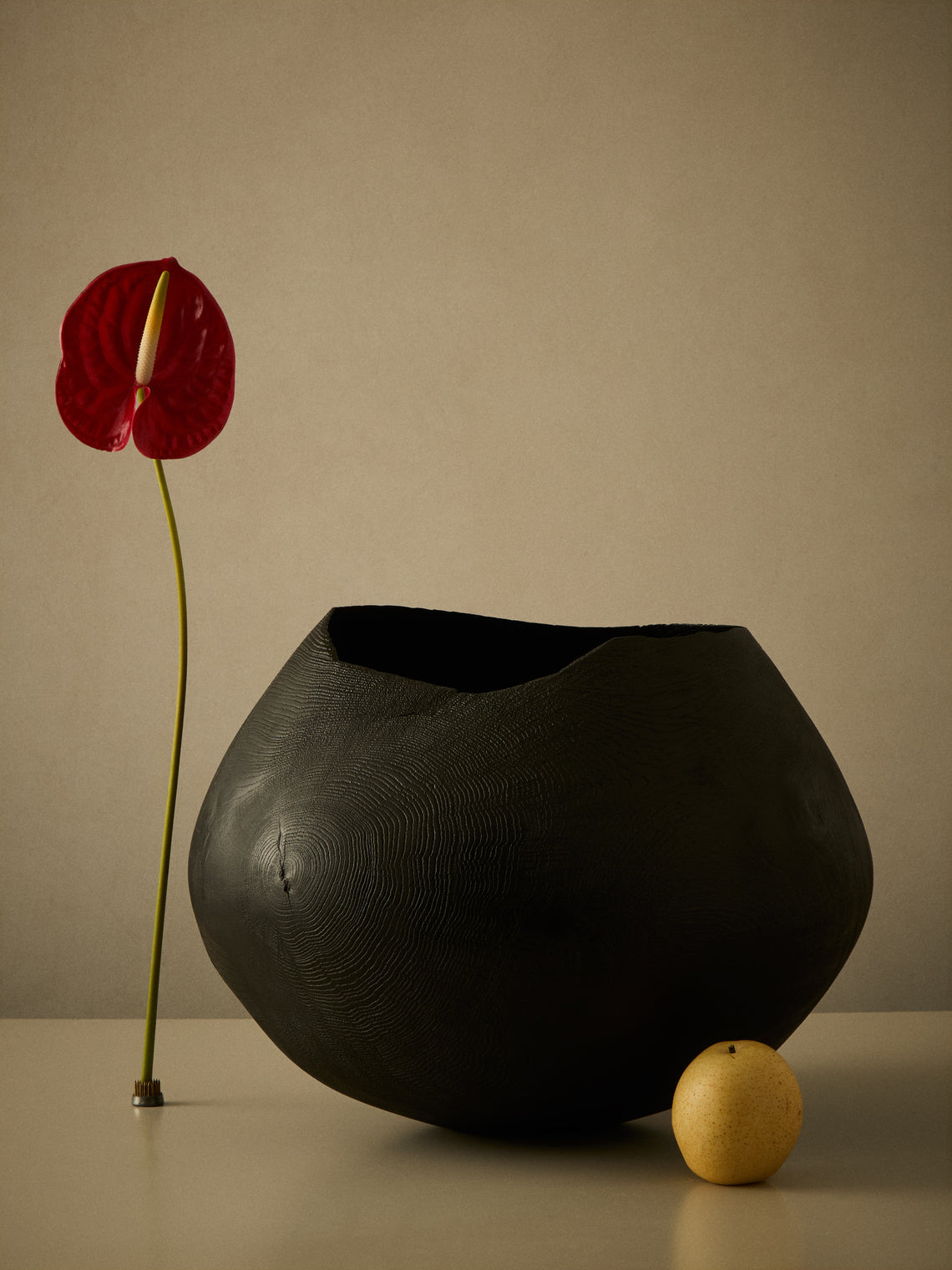 Friedemann Buehler - Hand-Turned Oak Bowl - Black - ABASK