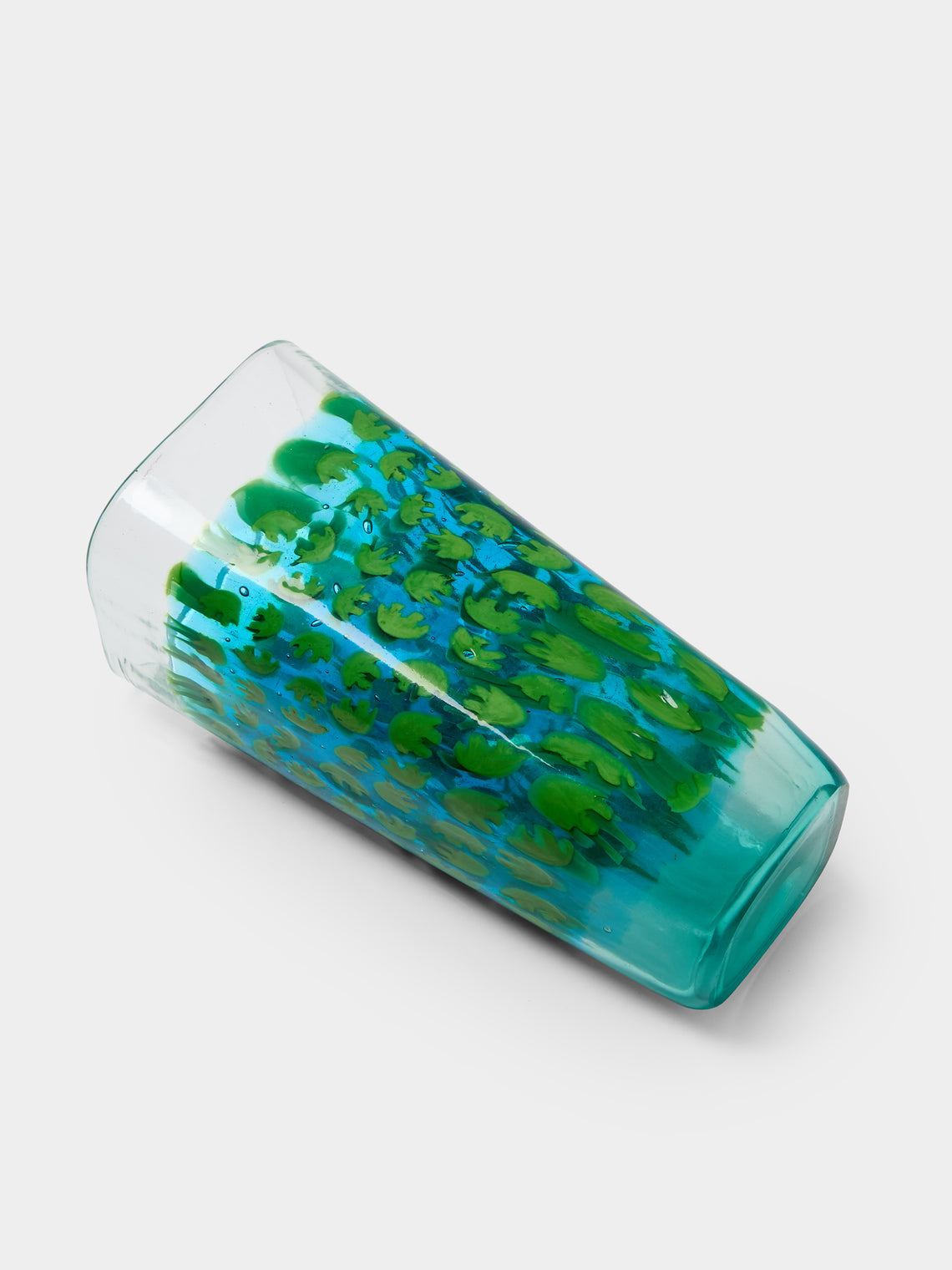 Antique and Vintage - 1951 Riccardo Licata for Cenedese Glass Vase (9in/23.5cm) - Green - ABASK