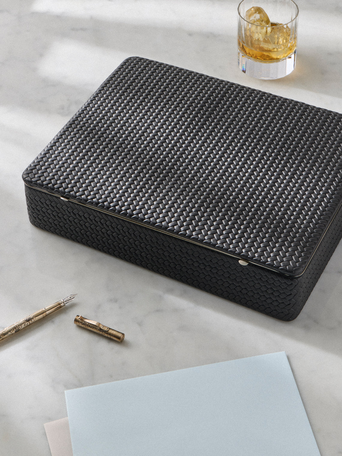 F. Hammann - Leather A4 Document Box - Black - ABASK