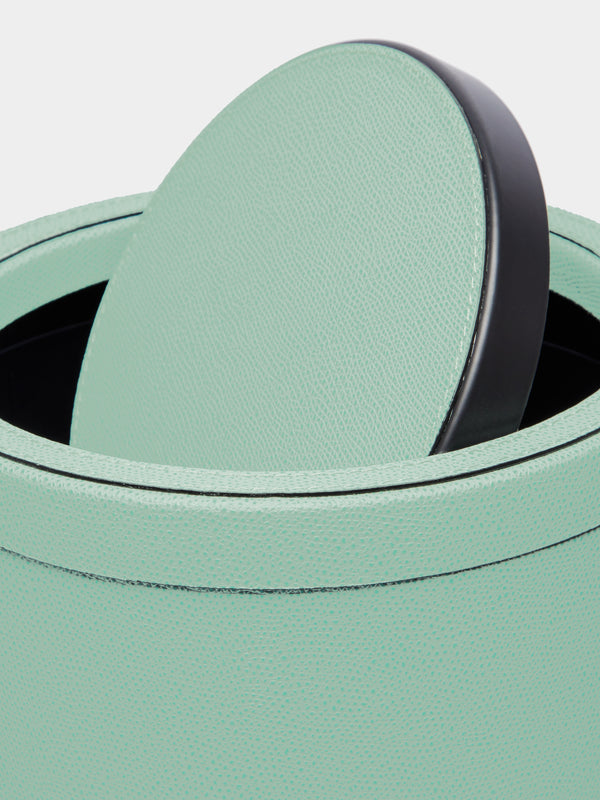 Giobagnara - Leather Swing Round Bin - Light green - ABASK