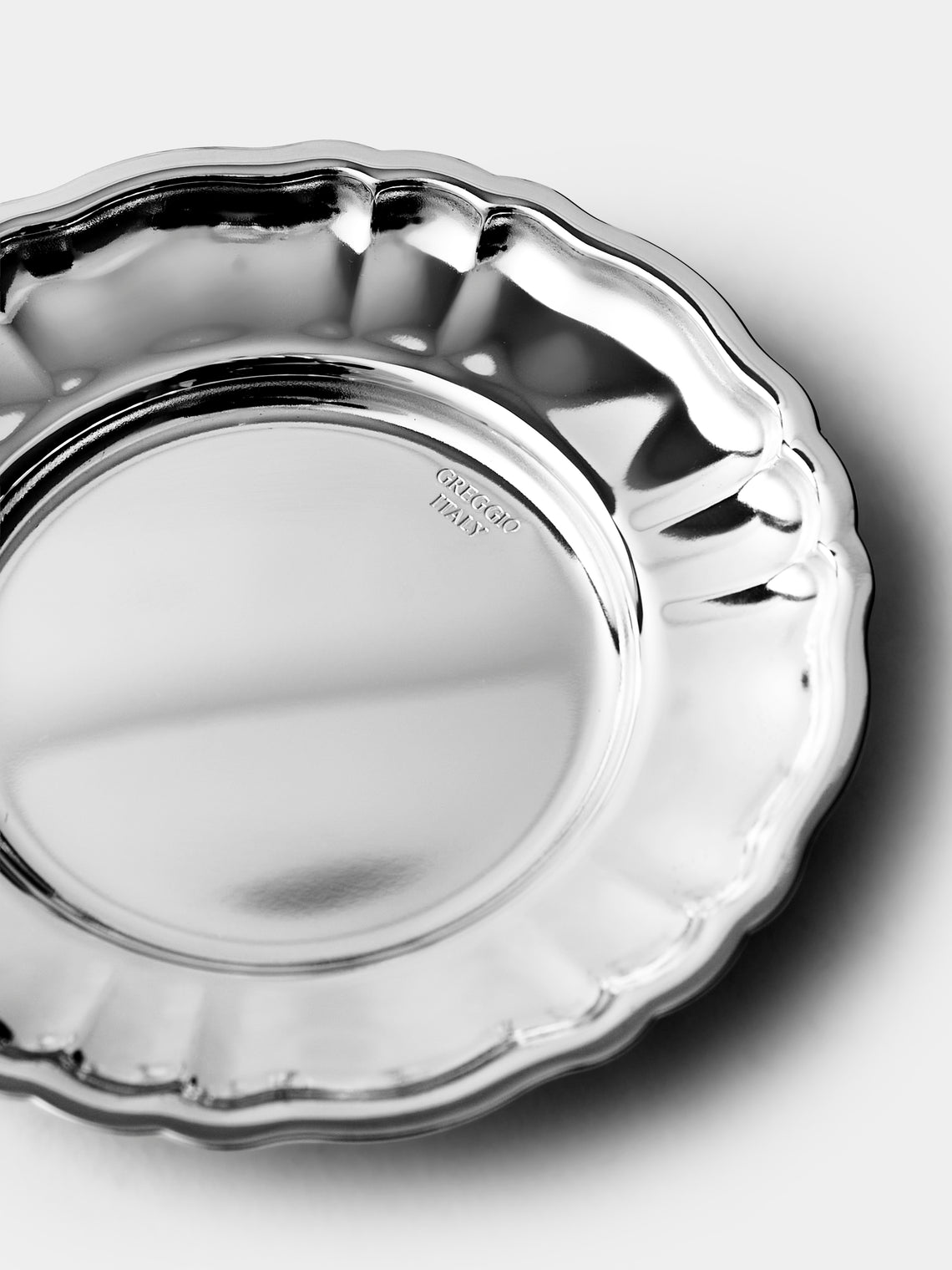 Greggio - Silver-Plated Crystal Glasses with Saucers - Silver - ABASK