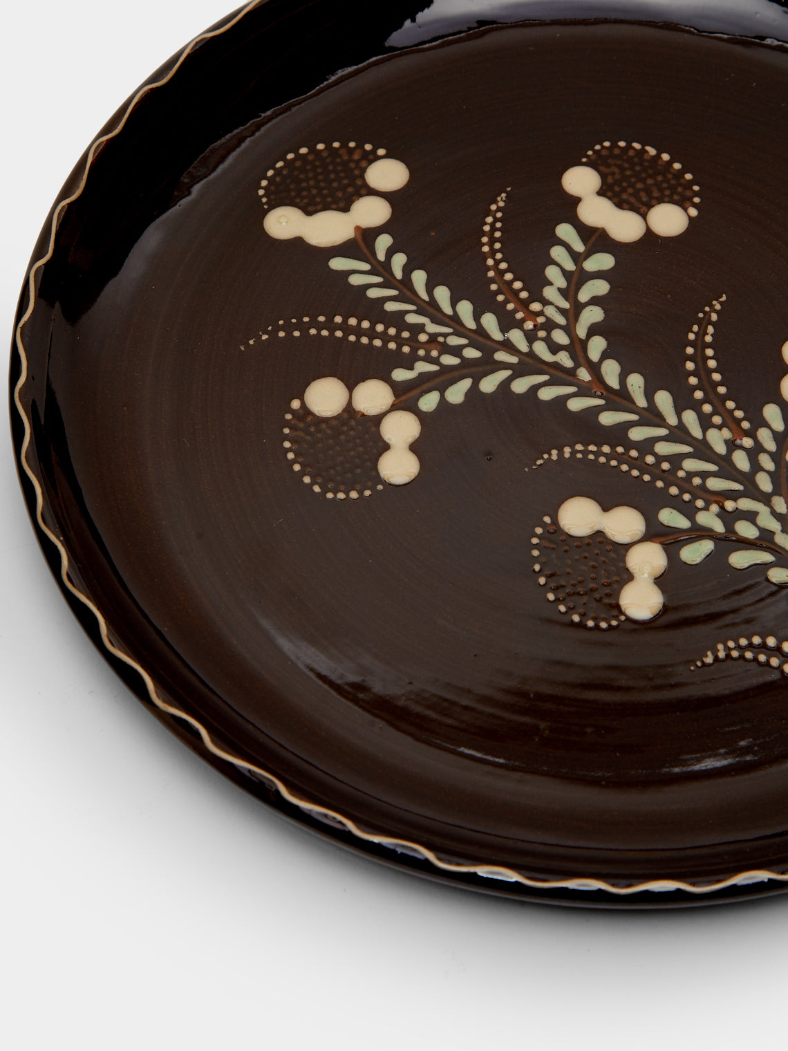 Poterie d’Évires - Flowers Hand-Painted Ceramic Dinner Plates (Set of 4) -  - ABASK