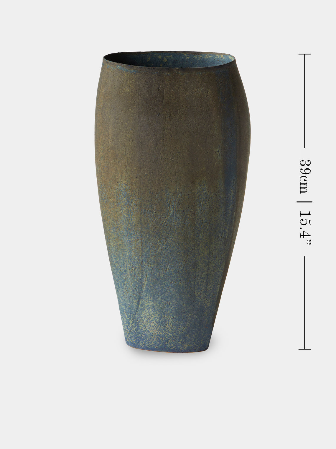 Linda Ouhbi - 21/2025 Hand-Built Stoneware Vase (15.5in/39cm) - Blue - ABASK