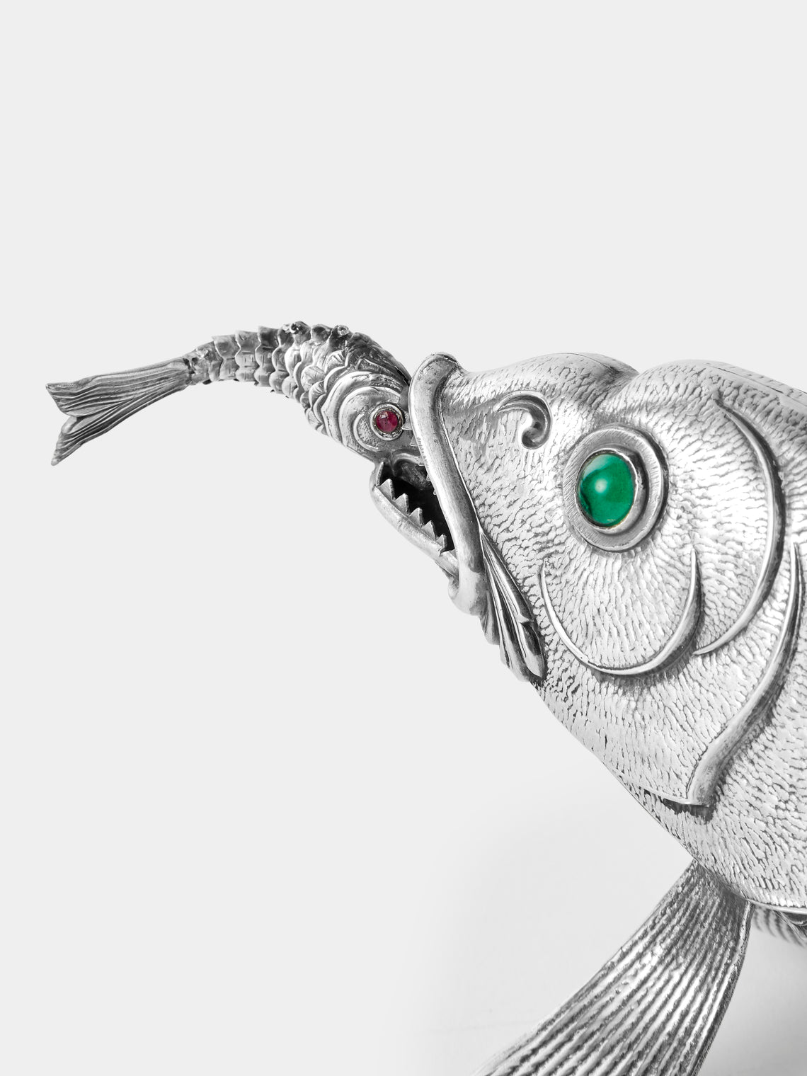 Antique and Vintage - 1920s Solid Silver Articulating Fish - Silver - ABASK