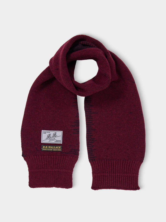 B.B. Wallace - Katz Shetland Wool Scarf (59in/1.5m) - Burgundy - ABASK - 