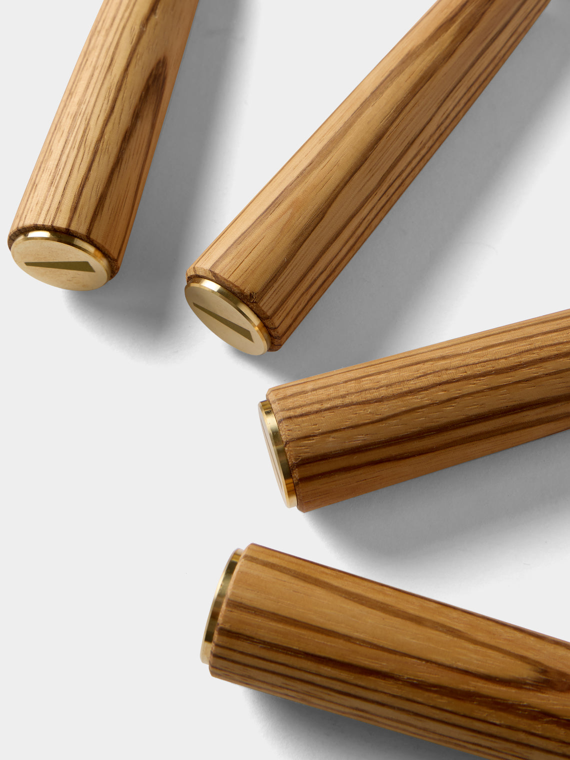 Katto - | Set of 4 | Zebra Wood Kitchen Knives - Brown - ABASK