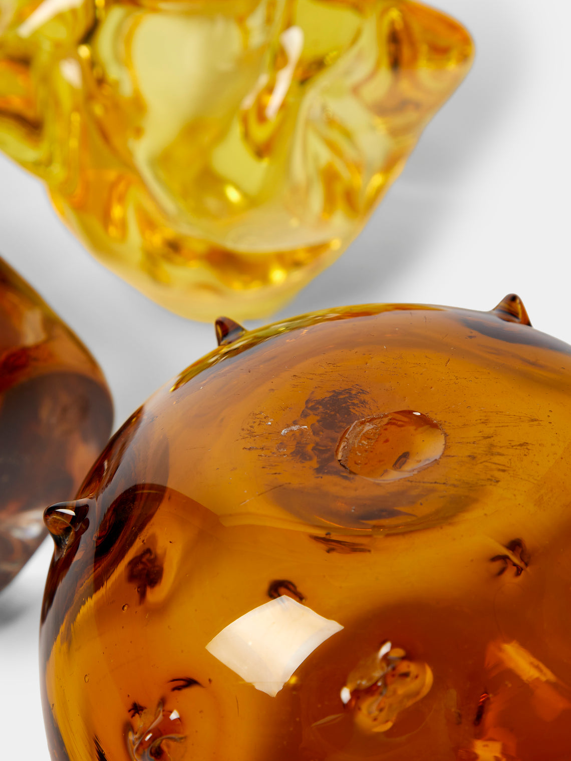 Antique and Vintage - Mid-Century Glass Bud Vases (Set of 3) - Yellow - ABASK