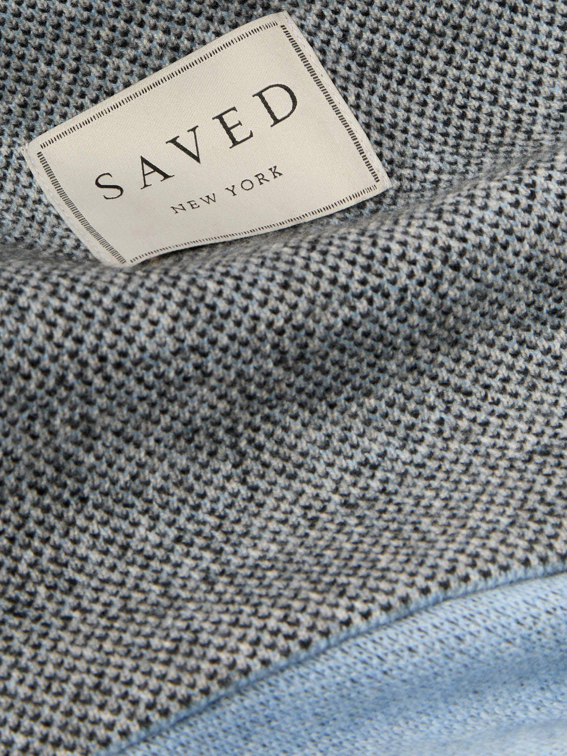 Saved NY - Peter Reed Pearls Cashmere Throw (71in/1.8m) - Blue - ABASK