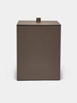 Giobagnara - Walter Leather Wastepaper Bin - Gray - ABASK - 
