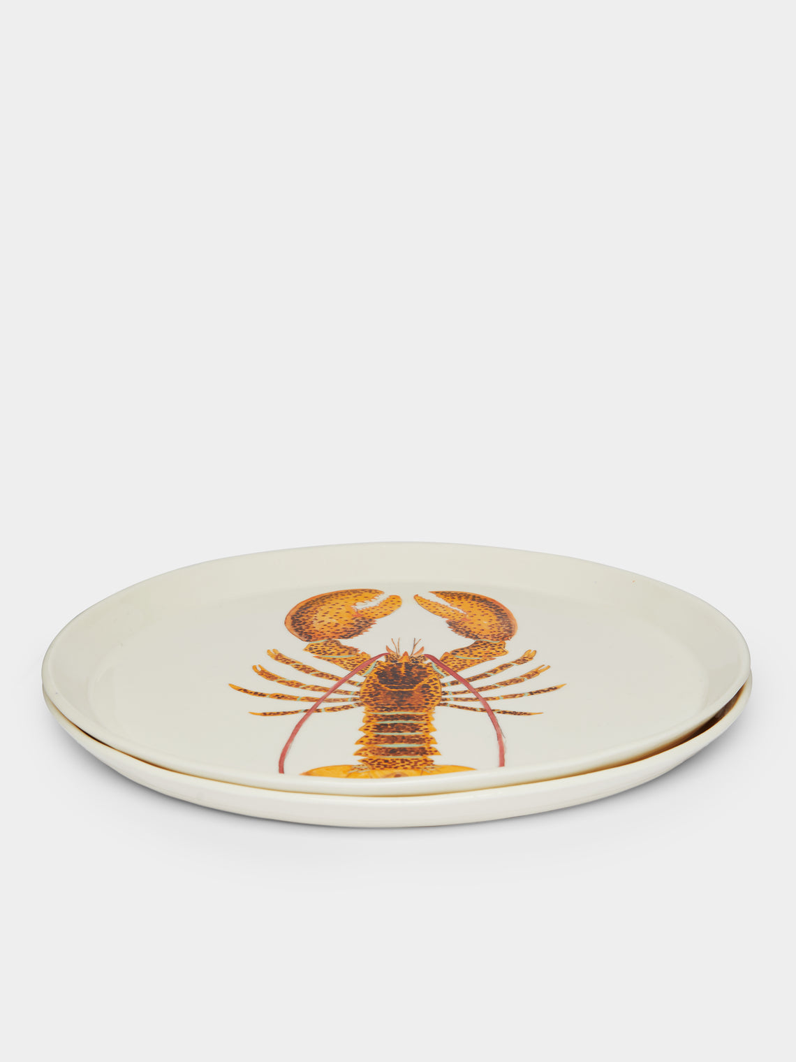 Casa Adams - Lobster Hand-Painted Porcelain Dinner Plates (Set of 2) -  - ABASK