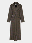 Emilia Wickstead - Georgette Houndstooth Robe - Brown - ABASK - 