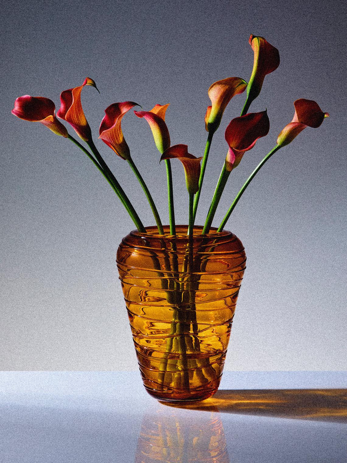 Antique and Vintage - Mid-Century Glass Vase - Orange - ABASK