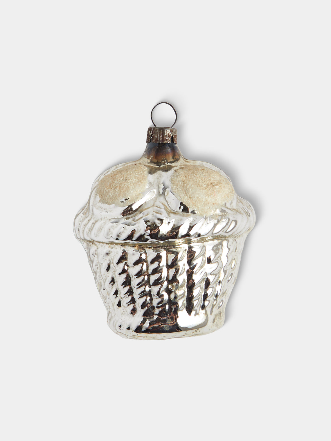 Antique and Vintage - Early-20th-Century Desserts Glass Baubles (Set of 12) - Silver - ABASK