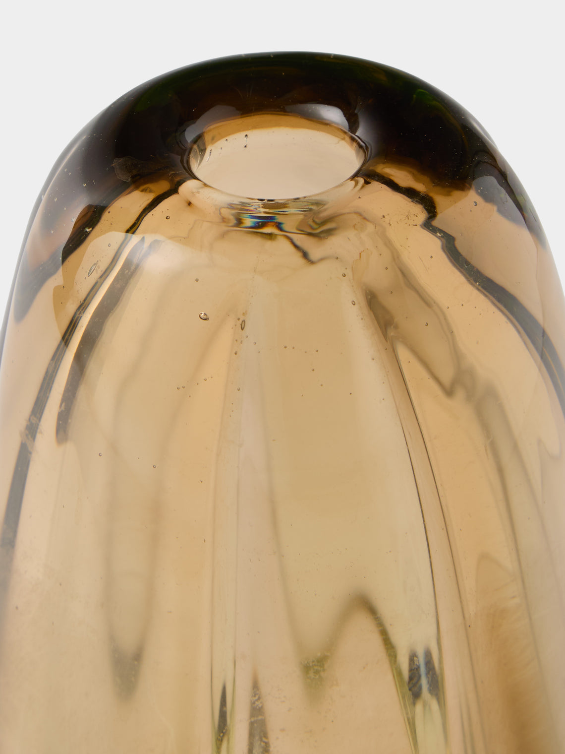 Antique and Vintage - 1950s Flavio Poli Sommerso Glass Bud Vase (8in/21cm) - Yellow - ABASK