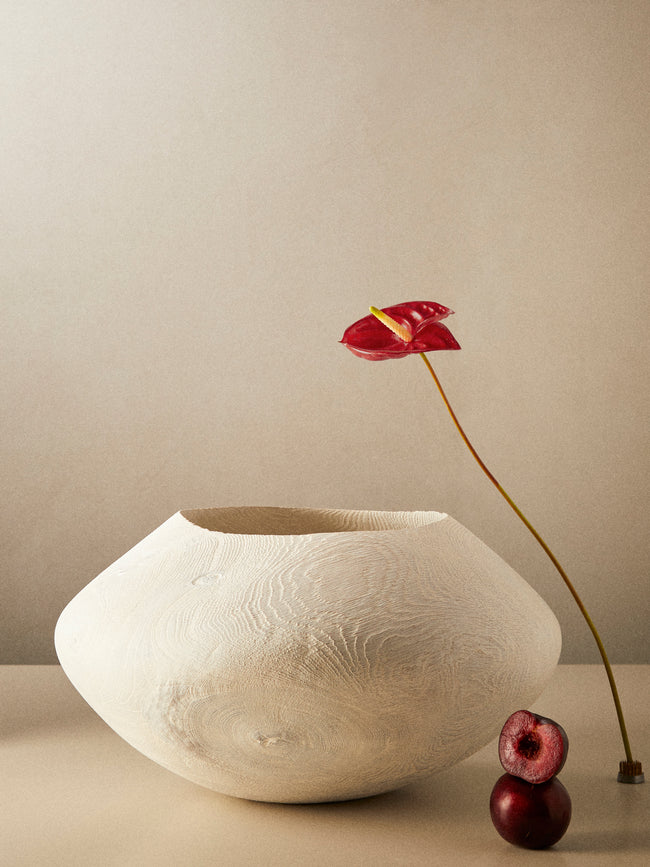 Friedemann Buehler - White-Limed Oak Bowl - White - ABASK