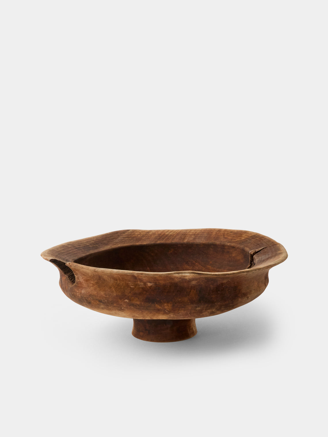 Iida Woodturning - Hand-Turned Oil-Finish Iron-Mordant Dogwood Tray (17.5in/44.5cm) - Brown - ABASK - 