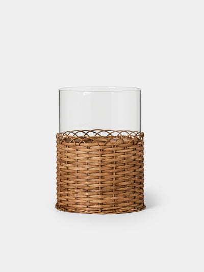 Pigment France - Wideville Rattan Large Candle Holder - Brown - ABASK - 