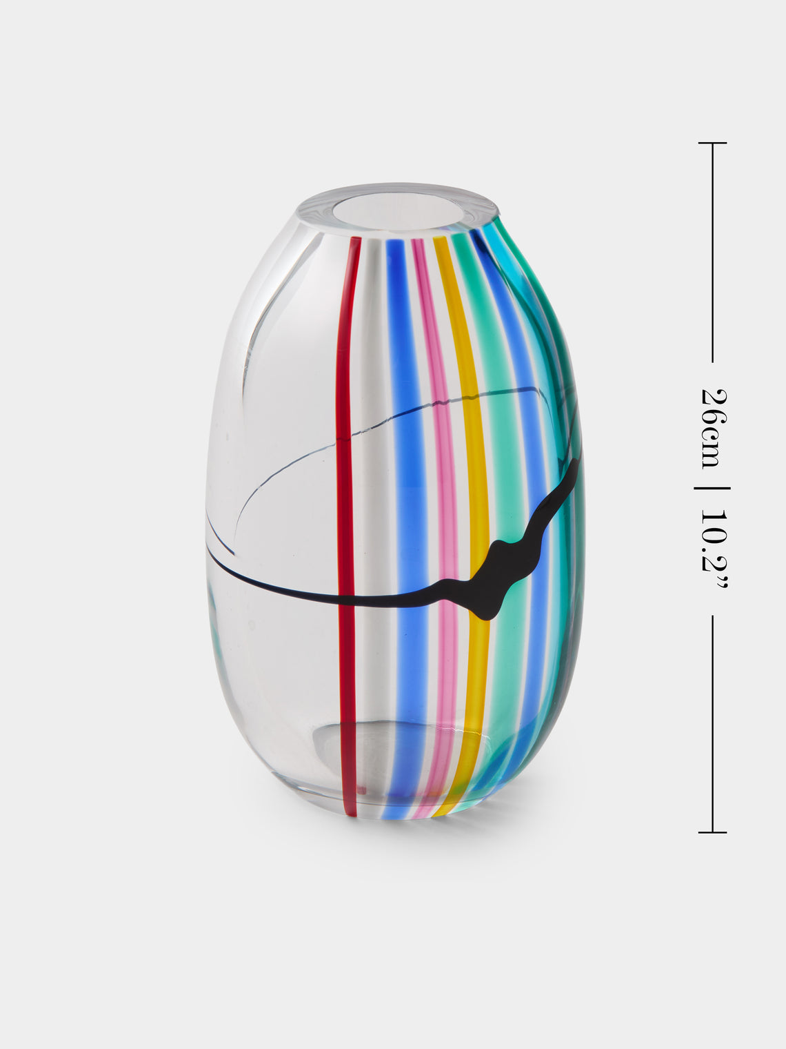 Antique and Vintage - 1970s Livio Seguso Murano Glass Vase (10in/26cm) - Multiple - ABASK