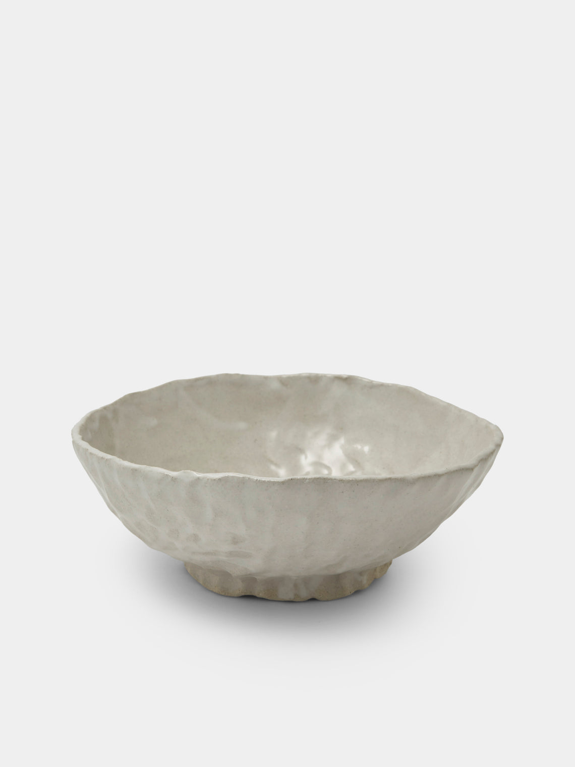 Estudio Vernís - Wood-Fired Stoneware Large Bowls (Set of 6) - White - ABASK - 