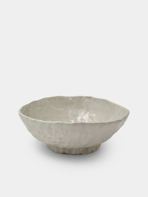 Estudio Vernís - Wood-Fired Stoneware Large Bowls (Set of 6) - White - ABASK - 