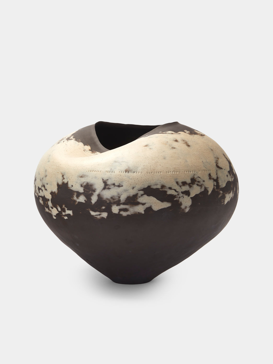 Sara Bergami - Hand-Formed Stoneware and Pyrite Vase - Black - ABASK - 