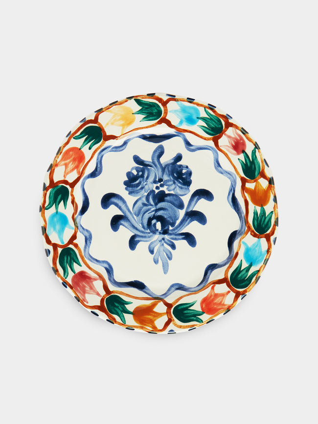 Zsuzsanna Nyul - Hand-Painted Ceramic Dinner Plates (Set of 4) -  - ABASK - 