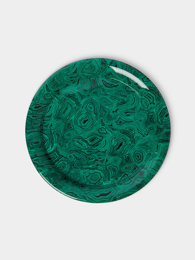 Fornasetti - Serratura su Malachite Iron Tray (15.5in/40cm) - Green - ABASK - 