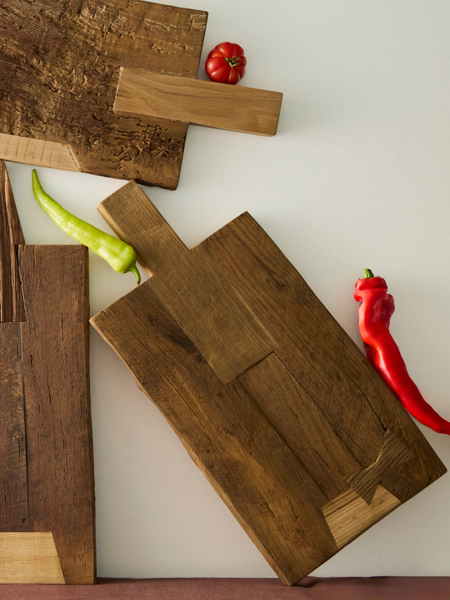 Art Brugi - Hand-Carved Antique Chestnut Serving Board - Brown - ABASK