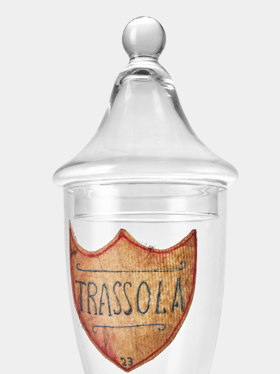 Antique and Vintage - Early-20th-Century Venetian Glass Lidded Apothecary Jar - White - ABASK