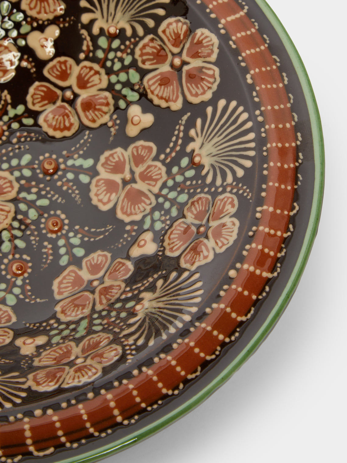 Poterie d’Évires - Flowers Hand-Painted Ceramic Large Serving Bowl -  - ABASK