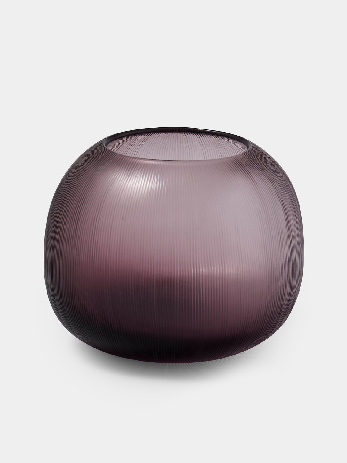Micheluzzi Glass - Riccio Ametista Millerighe Hand-Blown Murano Glass Vase (6in/15cm) - Purple - ABASK - 