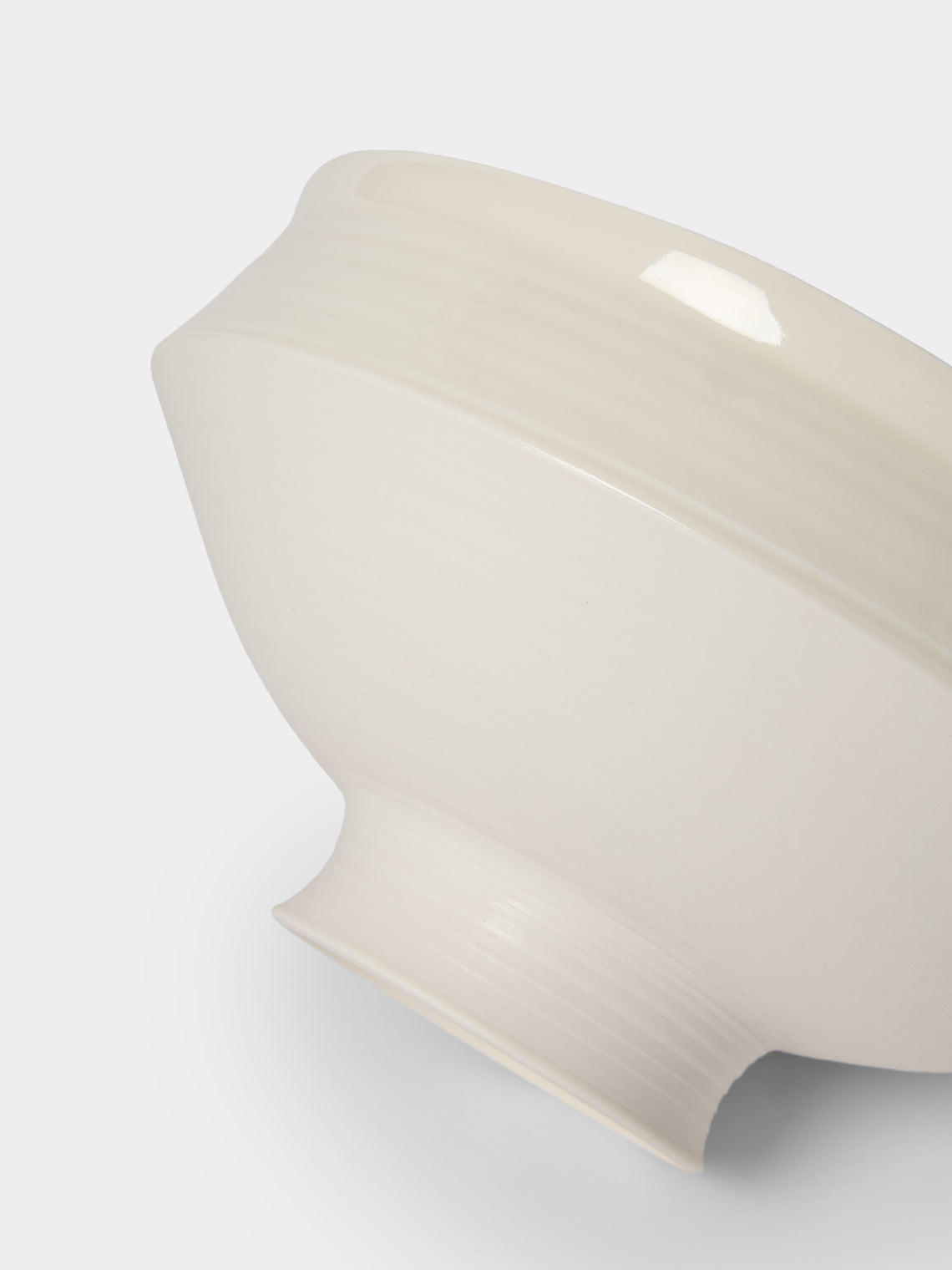 Johanne Coker - No. 3 Hand-Thrown Porcelain Bowl - White - ABASK