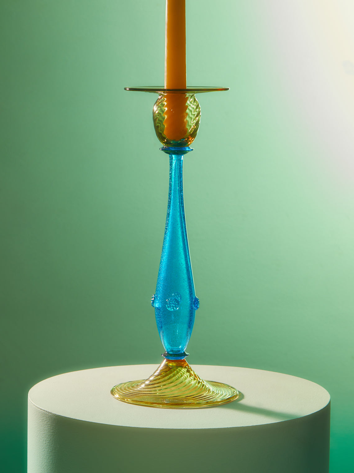 Antique and Vintage - 1920s Frederick Carder for Steuben Glass Candlestick -  - ABASK