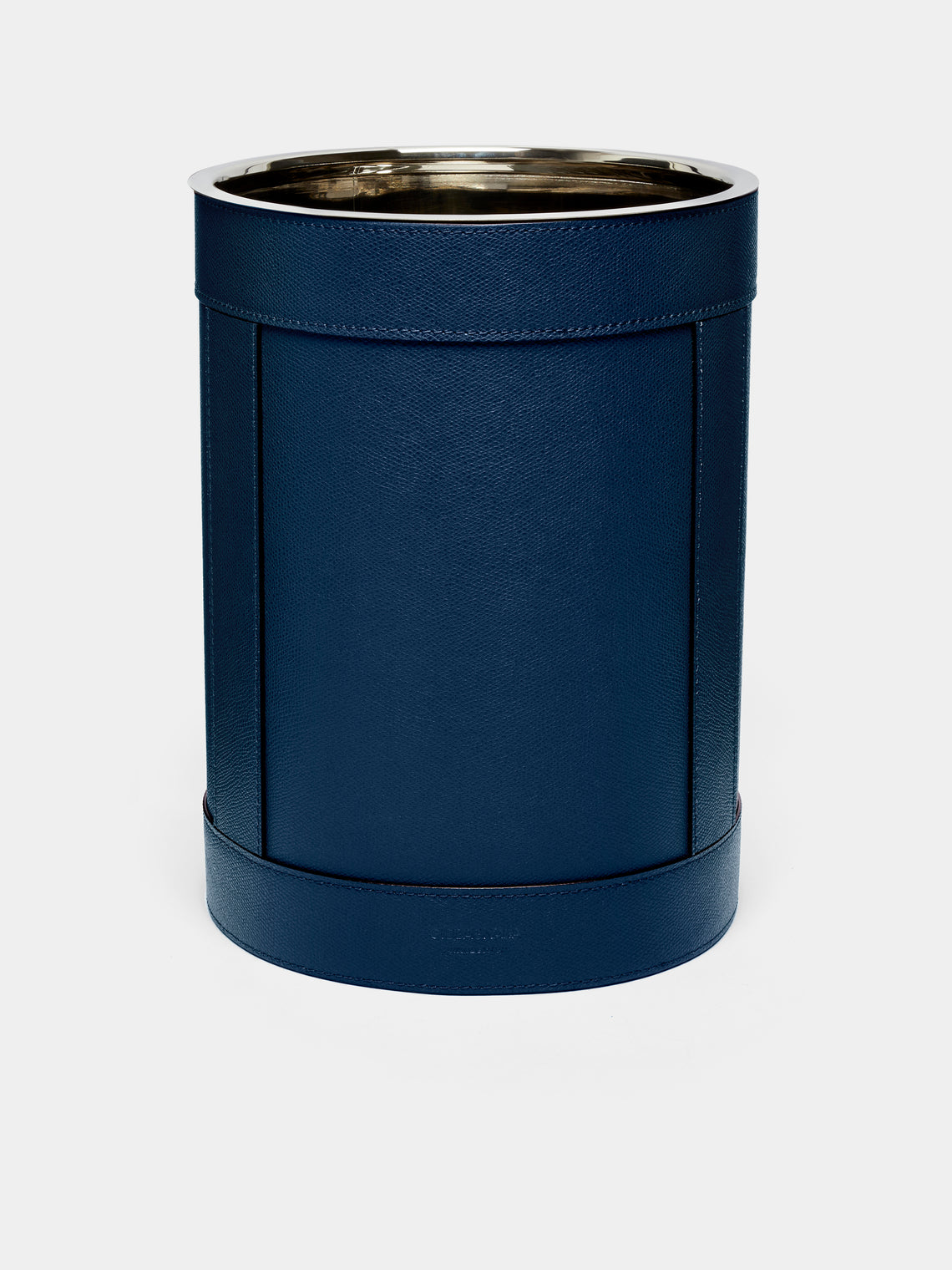 Giobagnara - Brus Leather Wastepaper Bin - Blue - ABASK - 